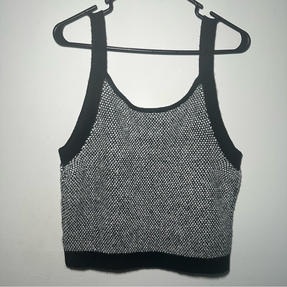 Lilly Pulitzer Black Safari Tweed Knit Cormac Sweater Tank Top Size Large - Picture 9 of 13